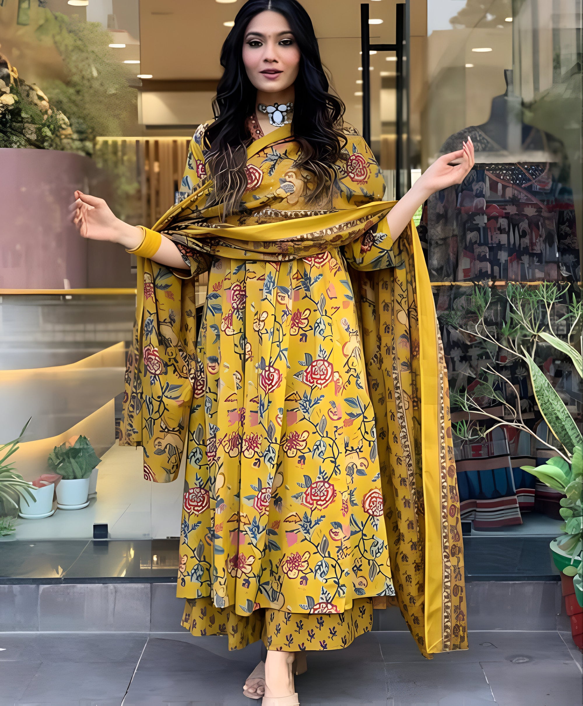 Noori Ethnic Suit Plazzo And Dupatta Set