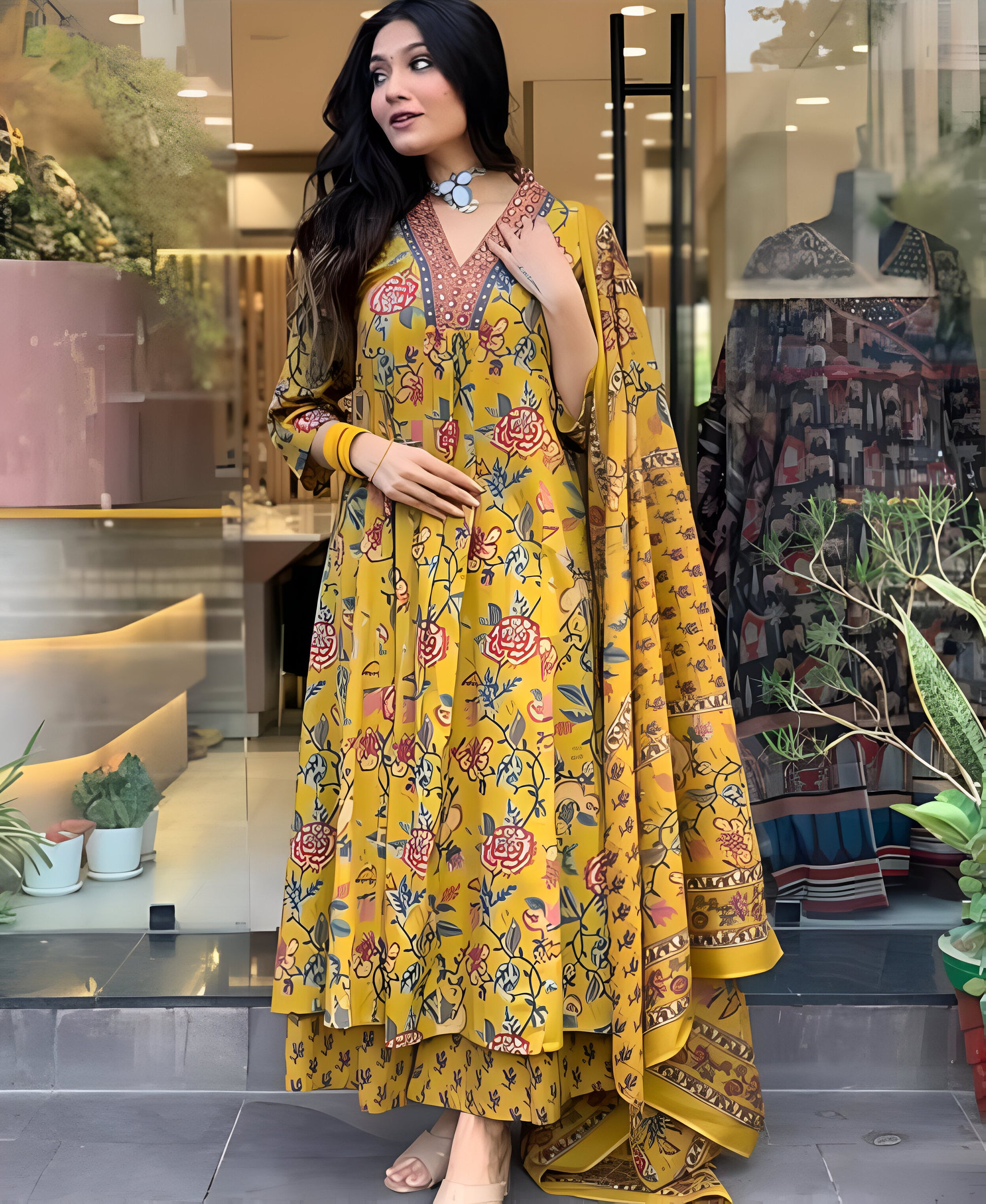 Noori Ethnic Suit Plazzo And Dupatta Set