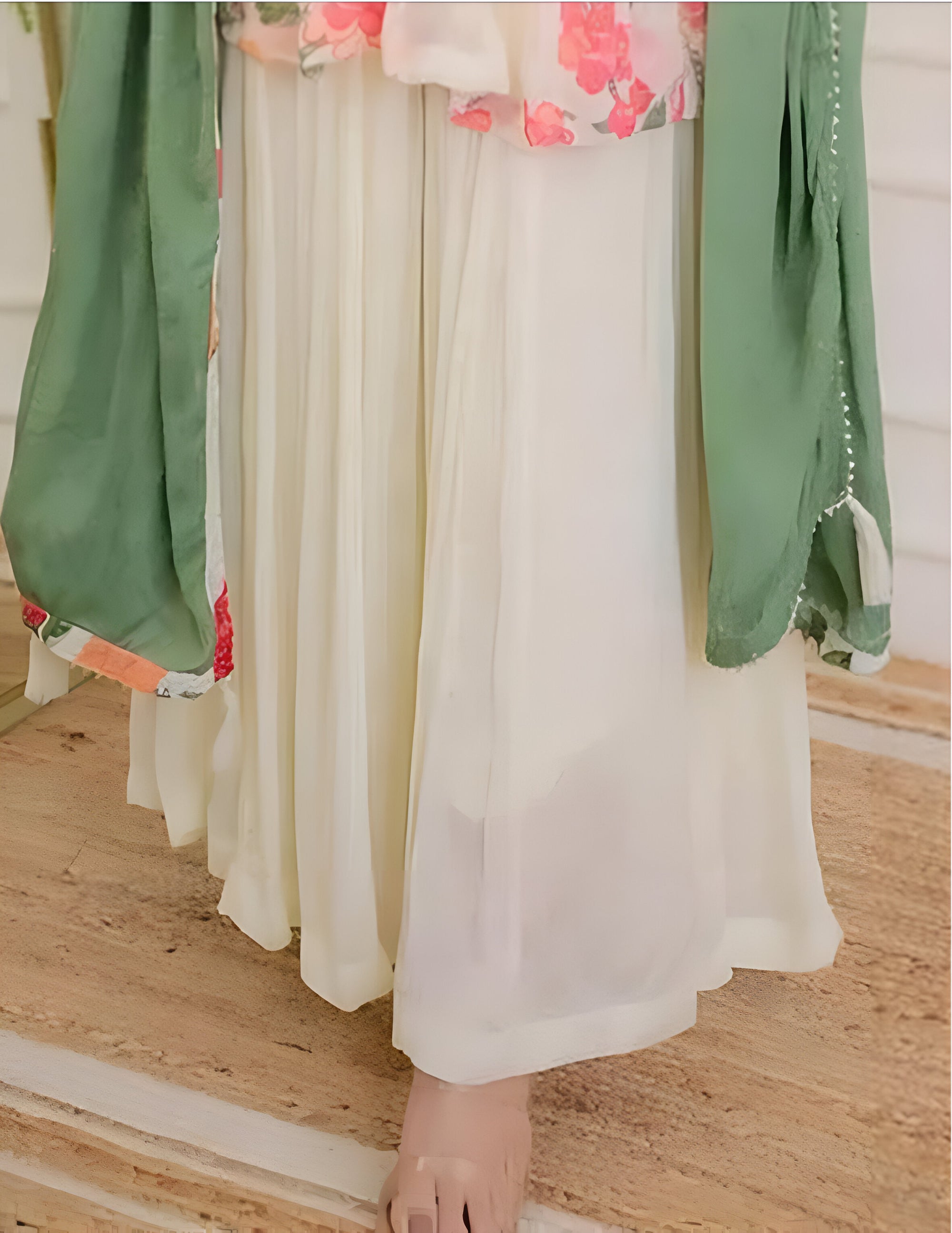 Noori Modest Kurti With Dupatta and Sharara