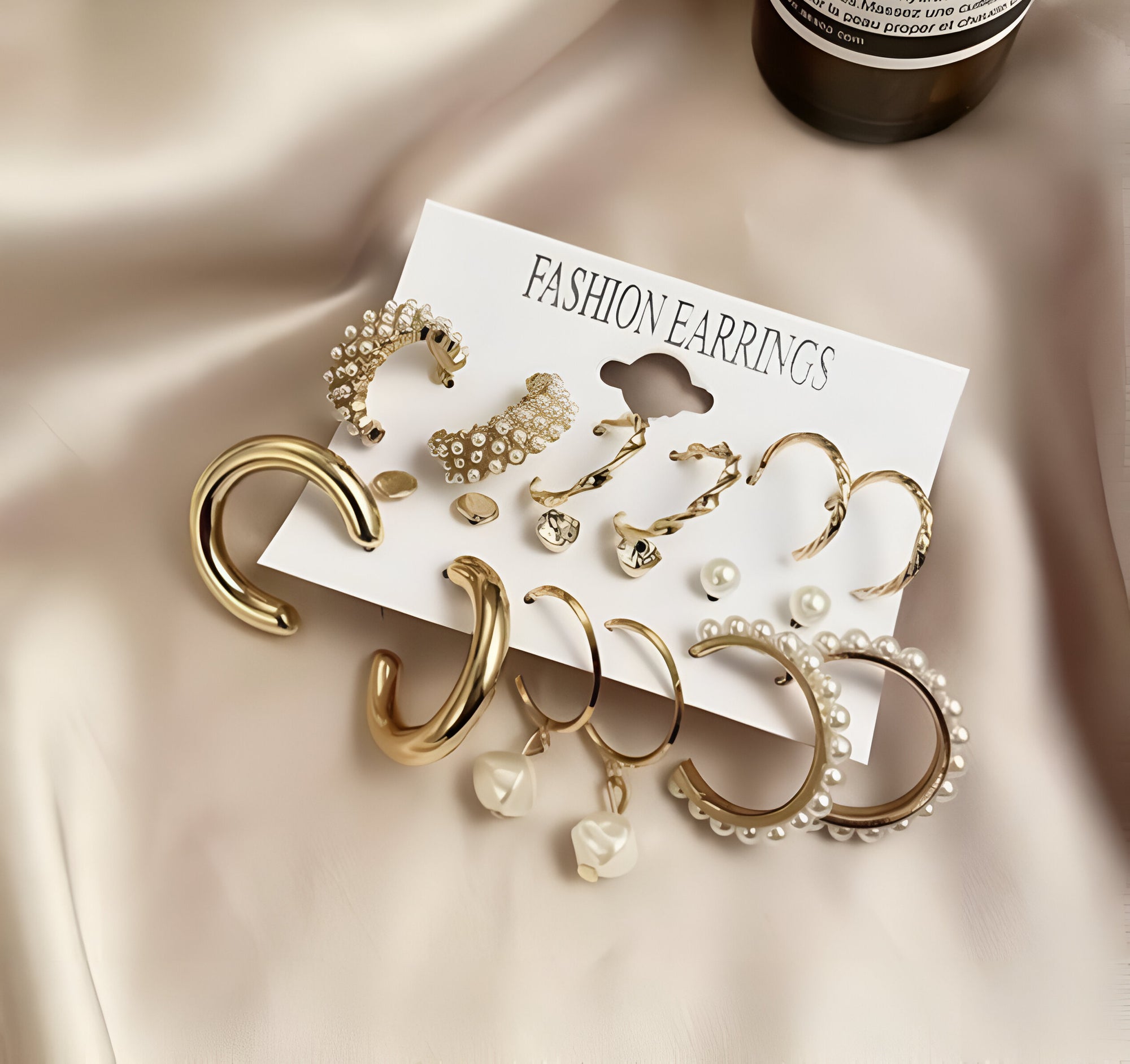 Golden Luxe Earring Set – 9-in-1 Elegance