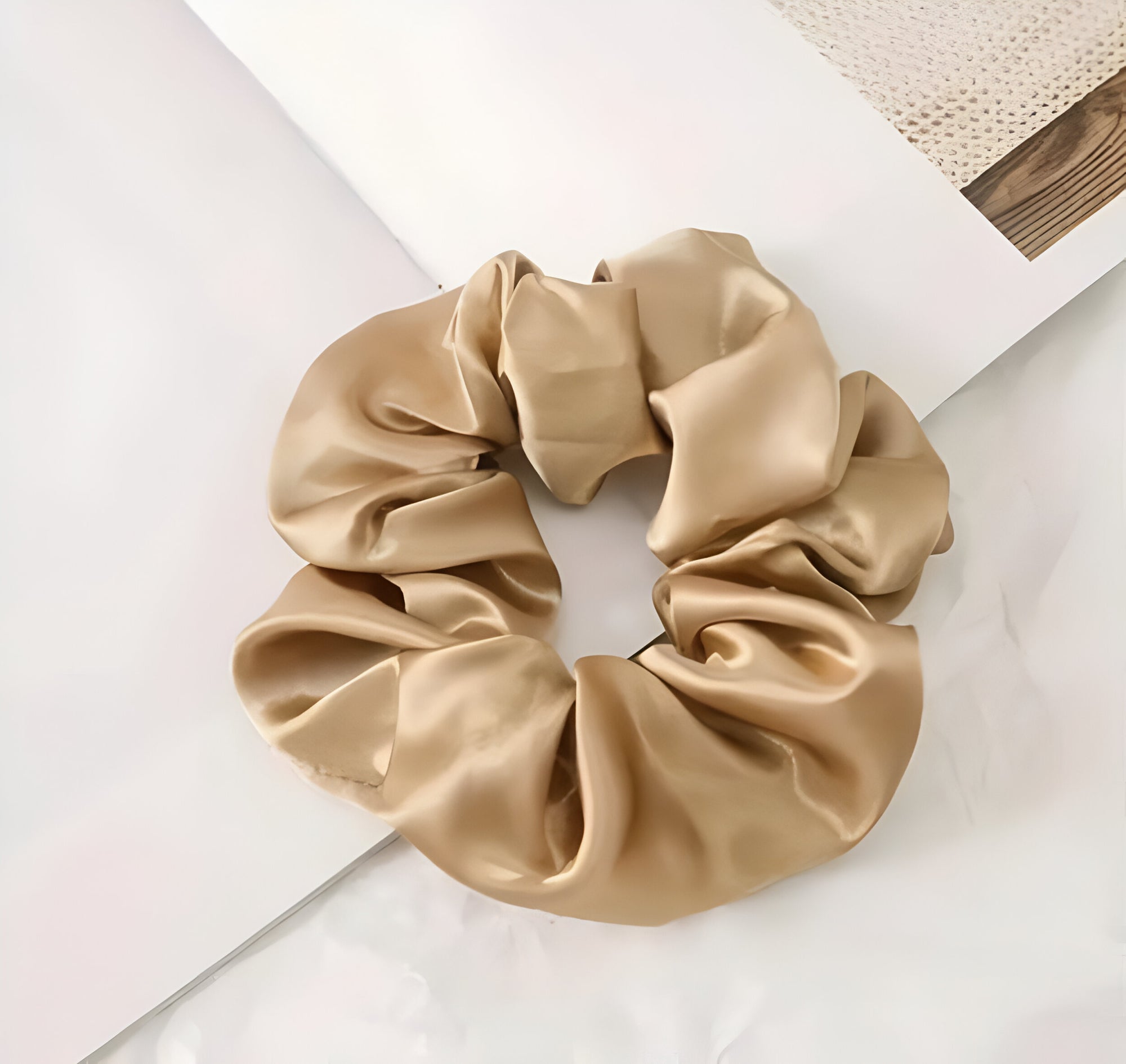 Luxe Satin Scrunchie Set – 6 Neutral Tones